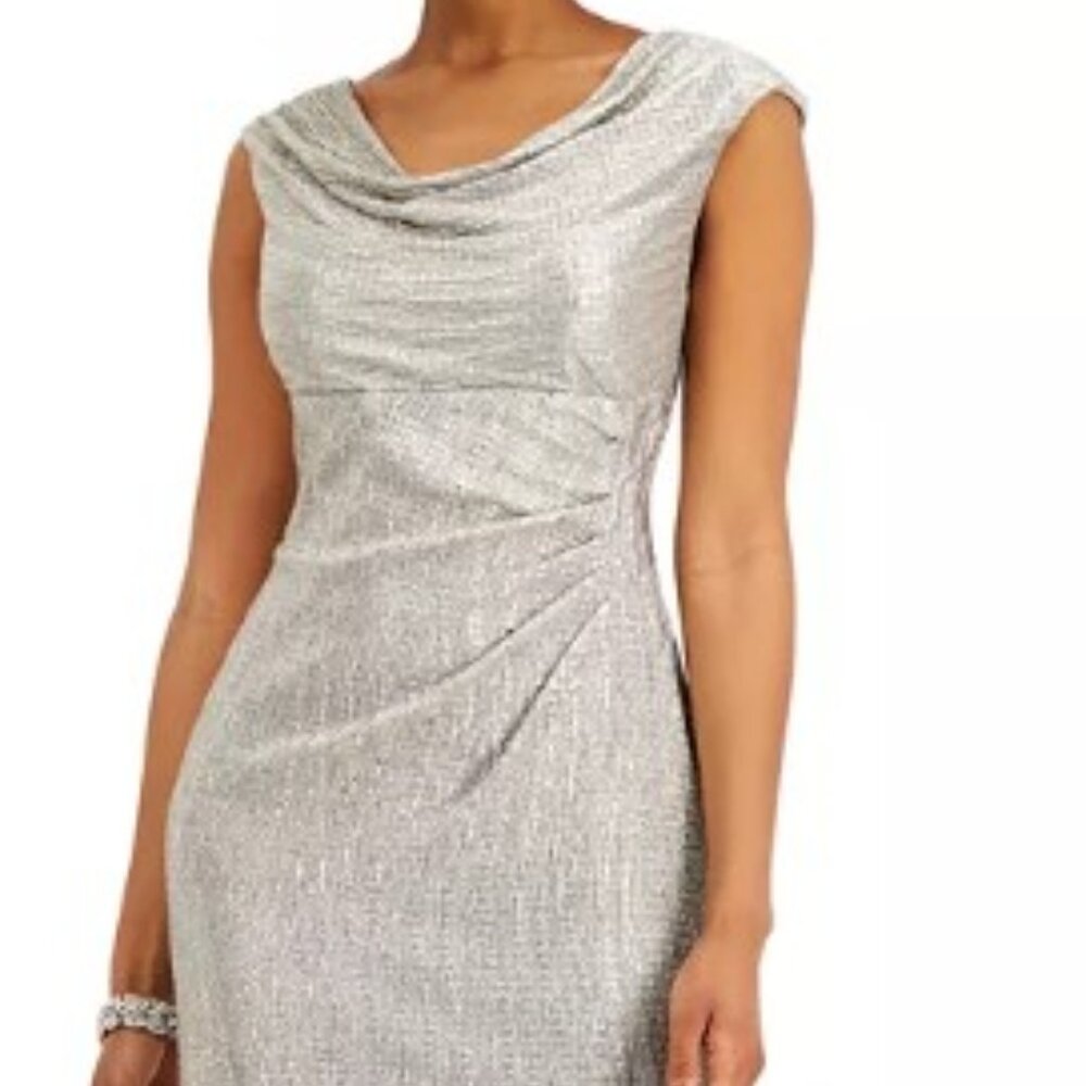 Textured Metallic Gown